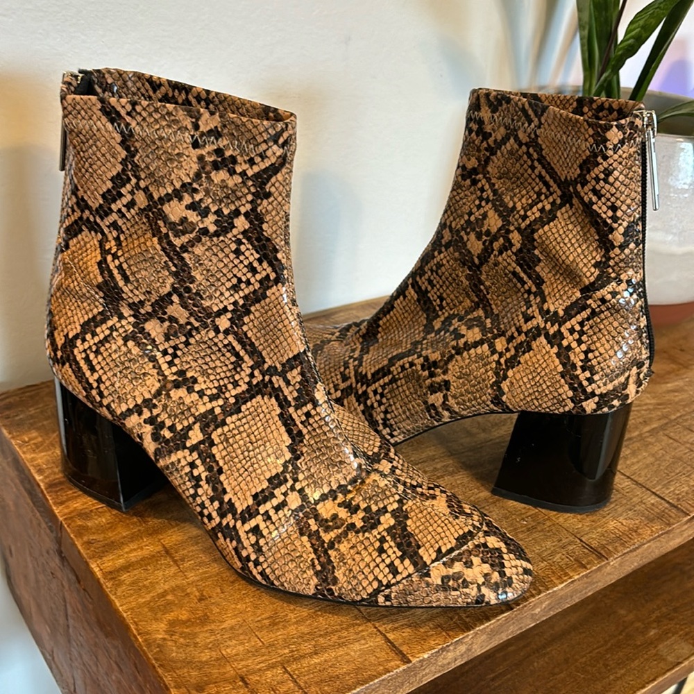 Zara TRF faux snake boots